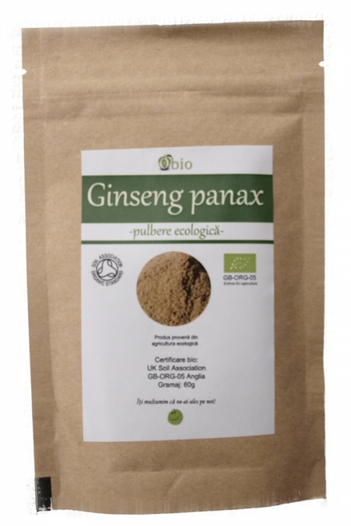 Pulbere ginseng panax bio 60g - OBIO