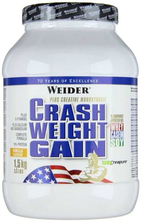 Pulbere Crash Weight Gain vanilie 1,5kg - WEIDER