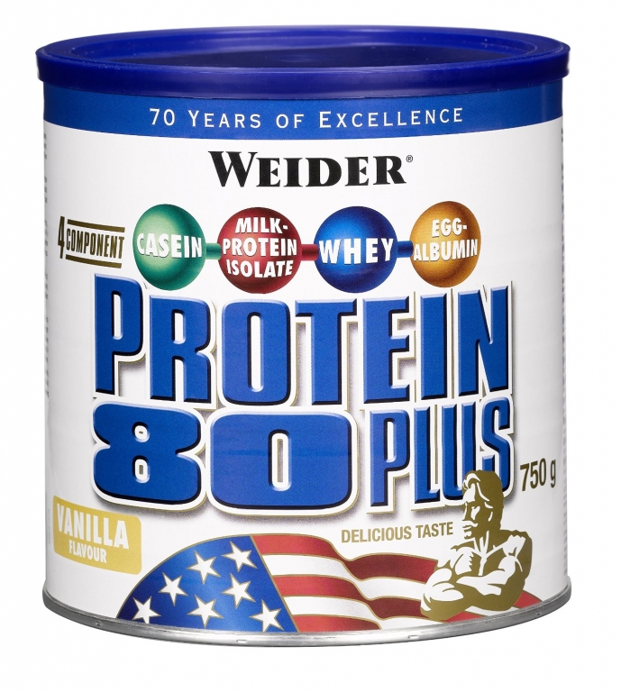 Pulbere proteica mix 4sort 80+ vanilie 750g - WEIDER