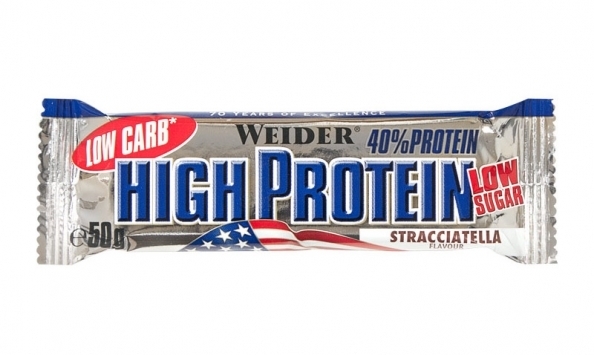 Baton proteic 40% HighProtein stracciatella 50g - WEIDER