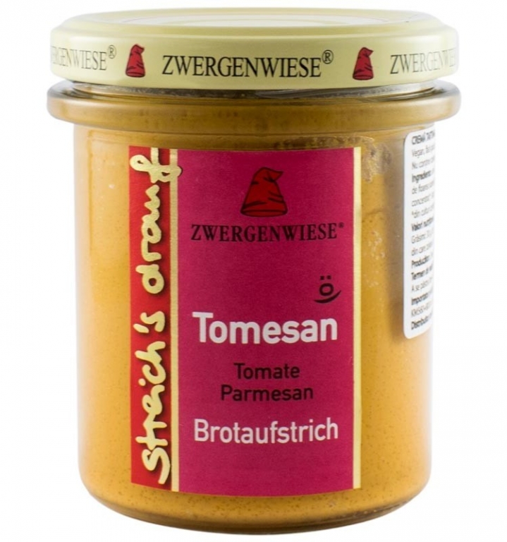 Crema tartinabila tomate parmezan eco 160g - ZWERGENWIESE