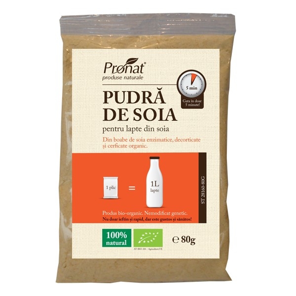 Pulbere soia pt lapte soia eco 80g - PRONAT