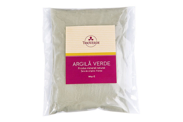 Argila verde pudra uz extern 100g - TRIO VERDE