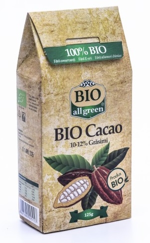 Cacao pulbere cutie eco 125g - BIO ALL GREEN