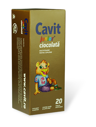 Cavit junior ciocolata 20cp - BIOFARM