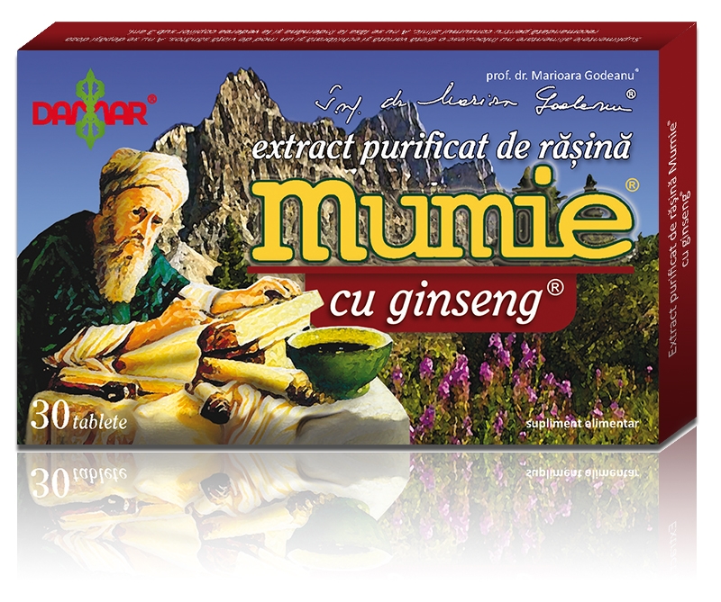 Mumie extract purificat rasina ginseng 30cp - DAMAR