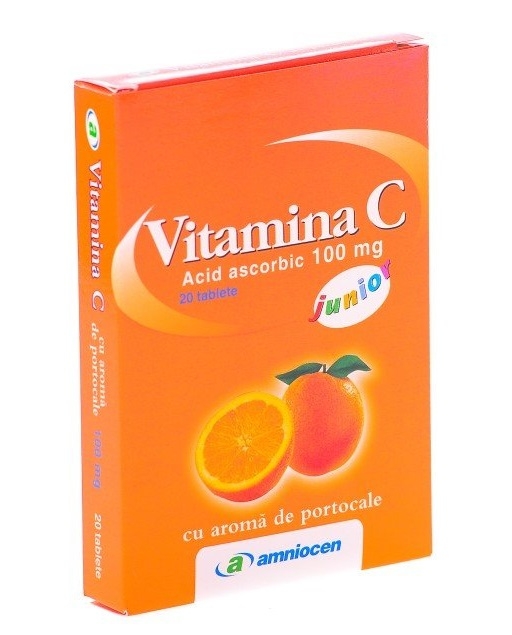 Vitamina C portocale junior 20cp - AMNIOCEN