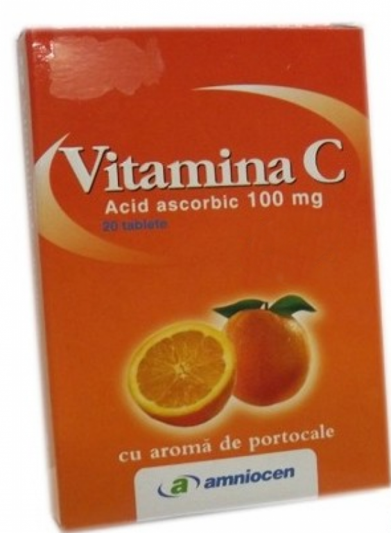 Vitamina C portocale 20cp - AMNIOCEN