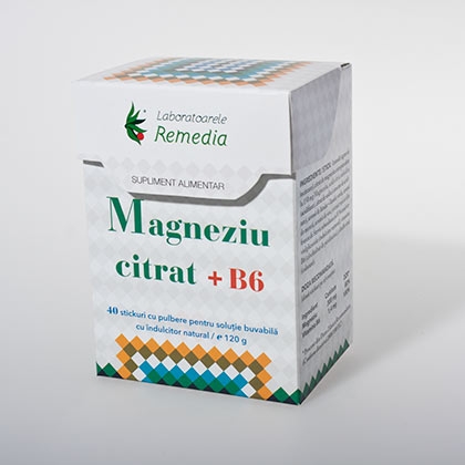 Magneziu citrat B6 40pl - REMEDIA