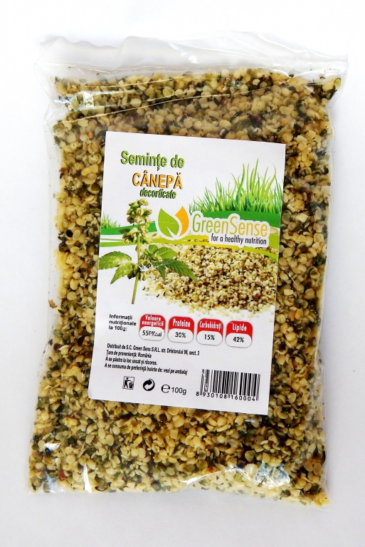 Seminte canepa decorticate 100g - GREEN SENSE