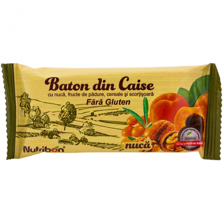 Baton caise nuca fara gluten 40g - NUTRIBON