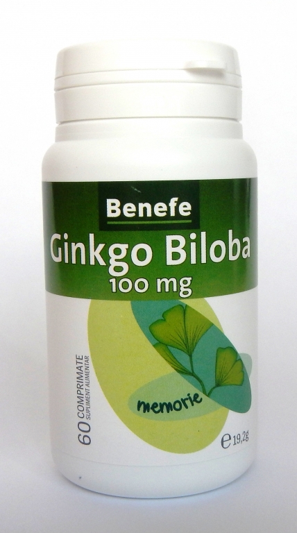 Pachet Ginkgo biloba 100mg 2x60cp - BENEFE