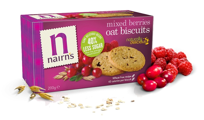 Biscuiti ovaz integral fructe padure 200g - NAIRN`S