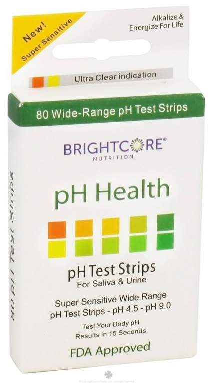 Benzi testare PH 80b - BRIGHTCORE NUTRITION