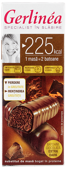 Batoane inlocuire masa ciocolata neagra intensa 2x31g - GERLINEA