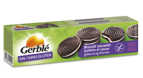 Biscuiti dubli cacao crema vanilie fara gluten 125g - GERBLE