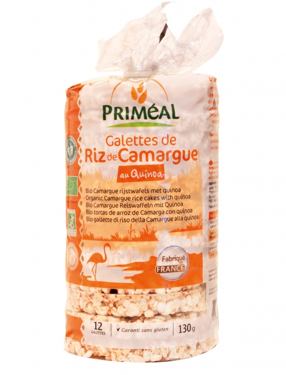 Rondele expandate orez Camarque quinoa cu sare eco 130g - PRIMEAL