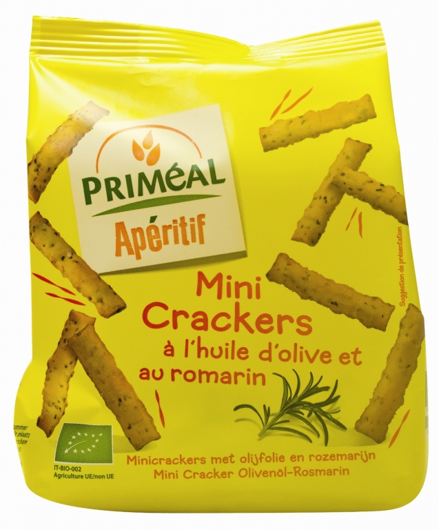 Mini crackers ulei masline rozmarin eco 100g - PRIMEAL