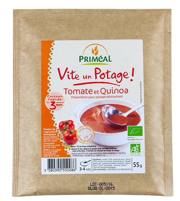 Supa tomate quinoa plic eco 55g - PRIMEAL