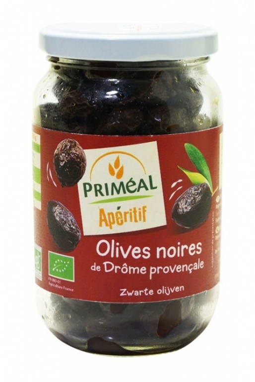 Masline negre Drome cu samburi eco 220g - PRIMEAL