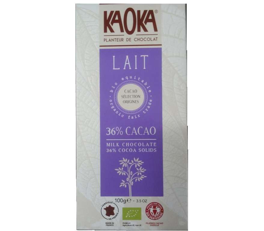 Ciocolata lapte 36%cacao eco 100g - KAOKA