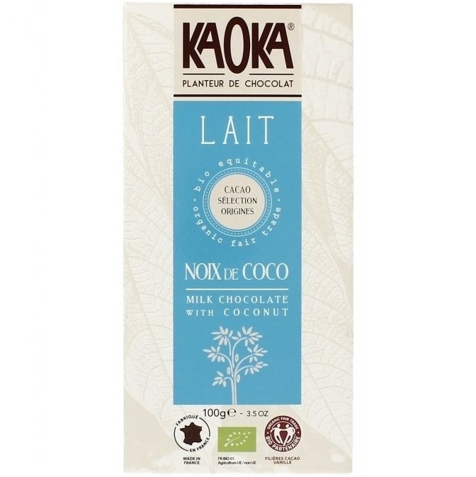 Ciocolata lapte cu cocos eco 100g - KAOKA