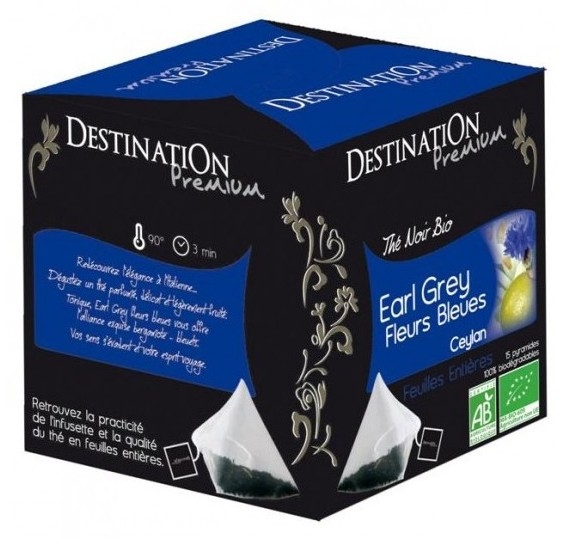 Ceai negru earl grey albastrele 15dz - DESTINATION