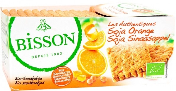 Biscuiti soia portocale confiate eco 180g - BISSON