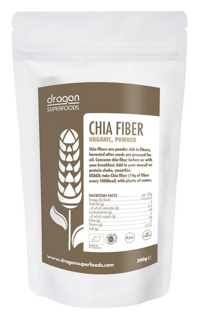 Fibre chia raw eco 200g - DRAGON SUPERFOODS