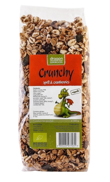 Musli crocant spelta merisor eco 300g - DRAGON SUPERFOODS