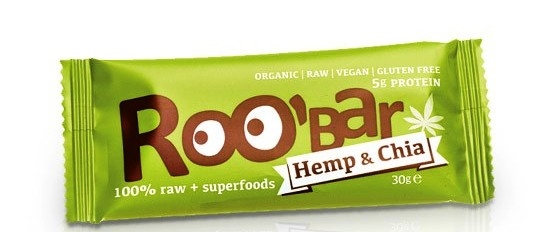 Baton proteic chia canepa raw bio 30g - ROOBAR