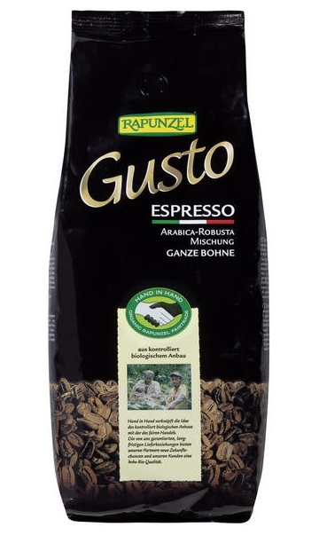 Cafea boabe arabica espresso Gusto eco 1kg - RAPUNZEL