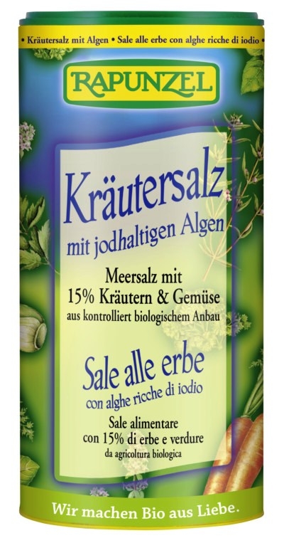 Solnita sare mare cu alge 15%ierburi legume eco 125g - RAPUNZEL