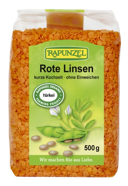 Linte rosie boabe eco 500+100g - RAPUNZEL