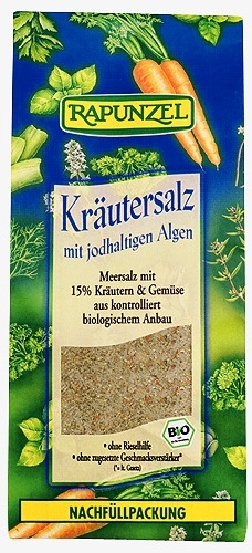 Sare mare cu alge 15%ierburi legume eco 500g - RAPUNZEL