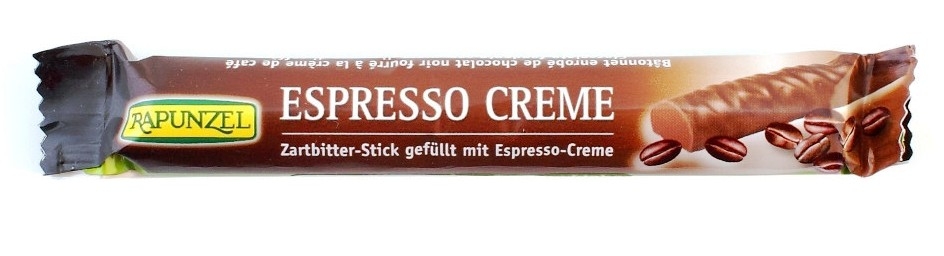 Stick ciocolata semiamaruie umplut crema espresso eco 22g - RAPUNZEL