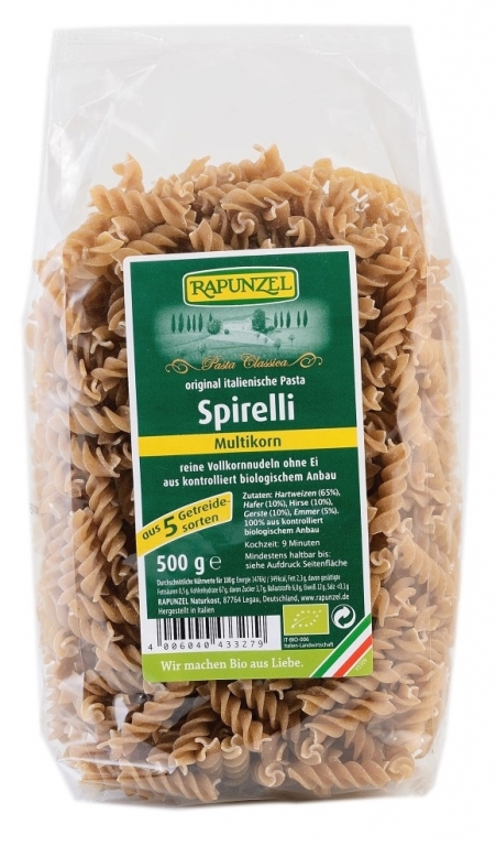 Paste spirale multicereale integrale eco 500g - RAPUNZEL