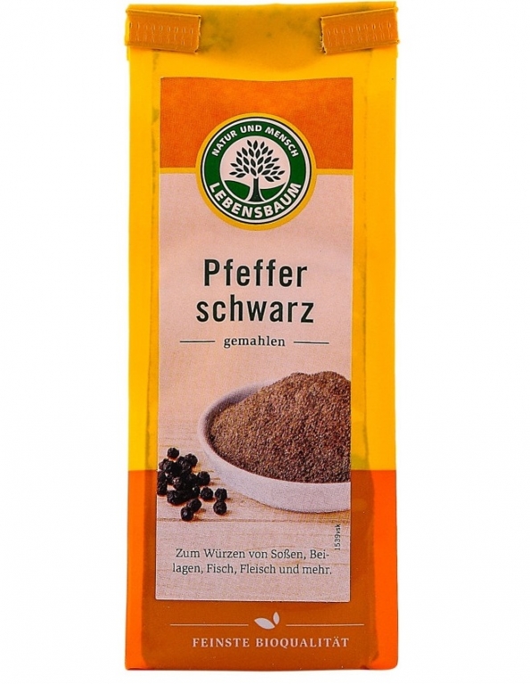 Condiment piper negru macinat eco 50g - LEBENSBAUM