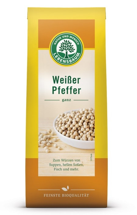 Condiment piper alb boabe eco 50g - LEBENSBAUM