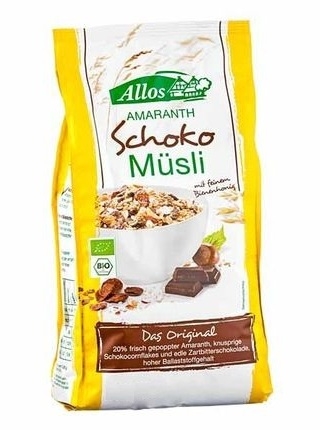 Musli amarant ciocolata 650g - ALLOS