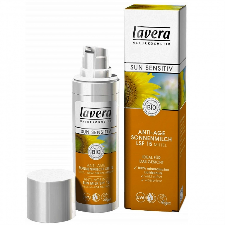 Lapte fata protectie solara spf15 antiage Sun Sensitiv 30ml - LAVERA