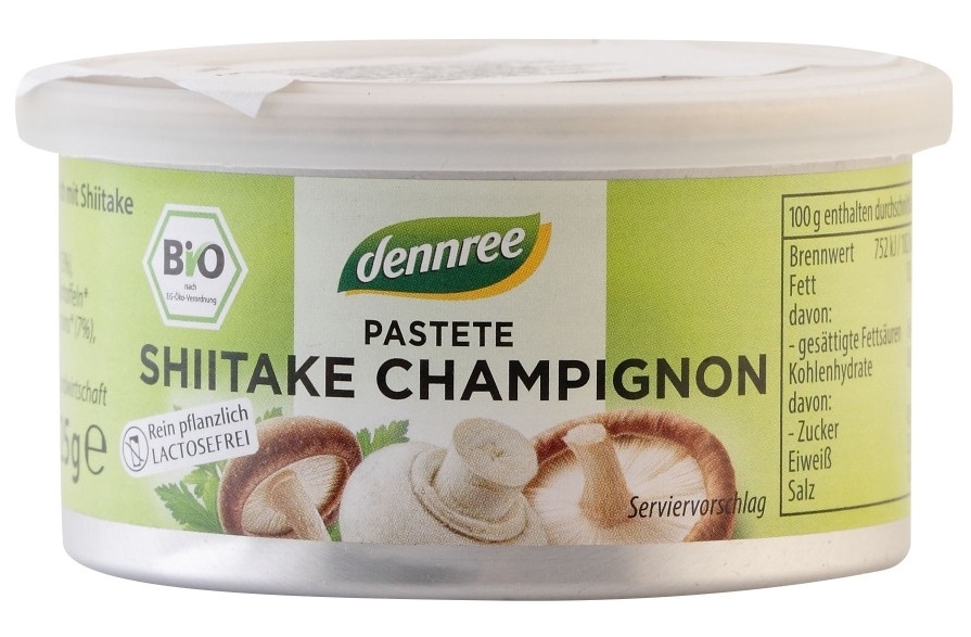 Pate vegetal shiitake champignon eco 125g - DENNREE