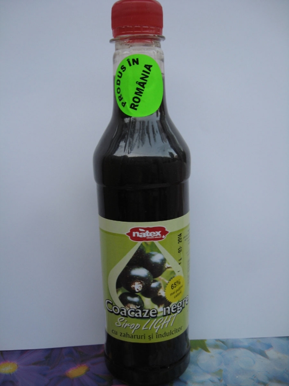 Sirop coacaze negre light 500ml - NATEX