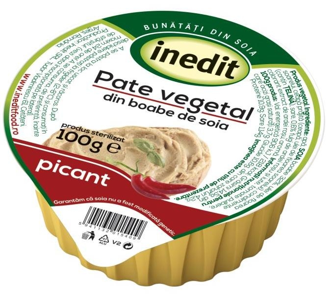 Pate vegetal soia picant 100g - INEDIT