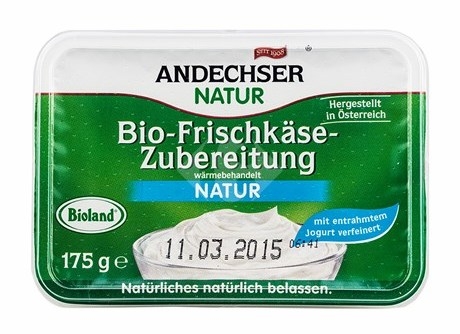 Branza proaspata vaca natur 65%gr 175g - ANDECHSER