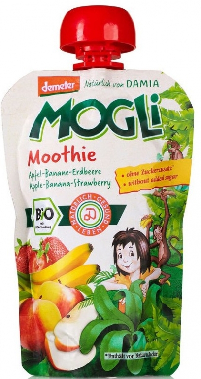 Piure mere banane capsuni 100g - MOGLI