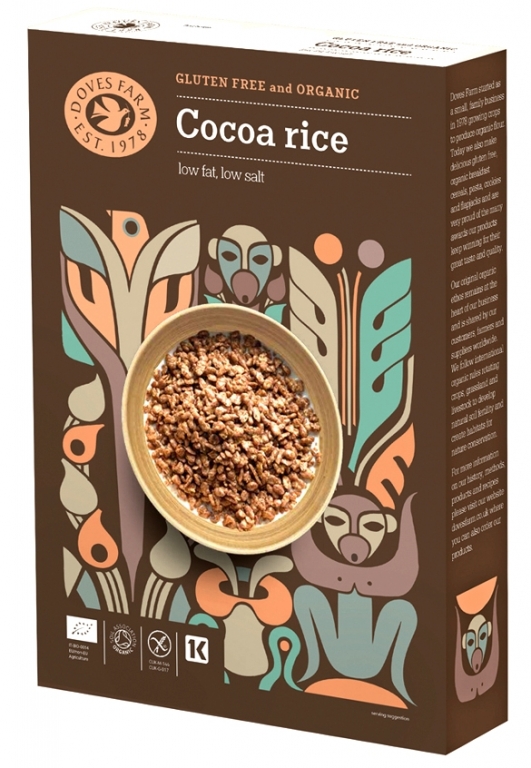 Fulgi orez cacao fara gluten eco 375g - DOVES FARM