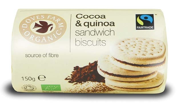 Biscuiti sandvici crema cacao quinoa eco 150g - DOVES FARM