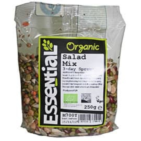 Mix seminte boabe pt germinat Salad 3zile eco 250g - ESSENTIAL ORGANIC