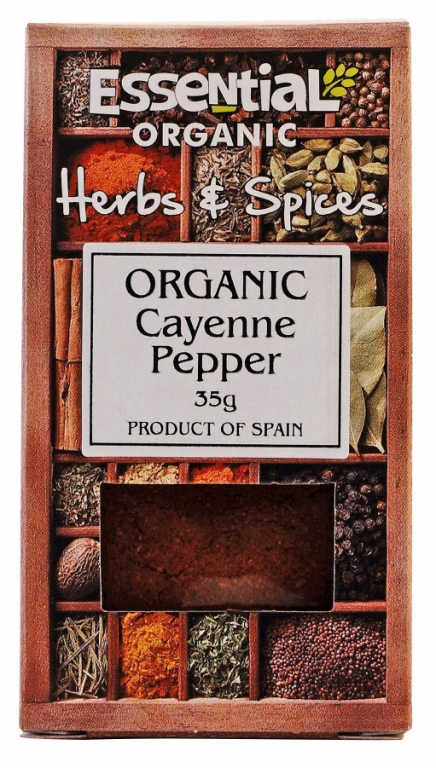 Condiment piper cayenne macinat eco 35g - ESSENTIAL ORGANIC